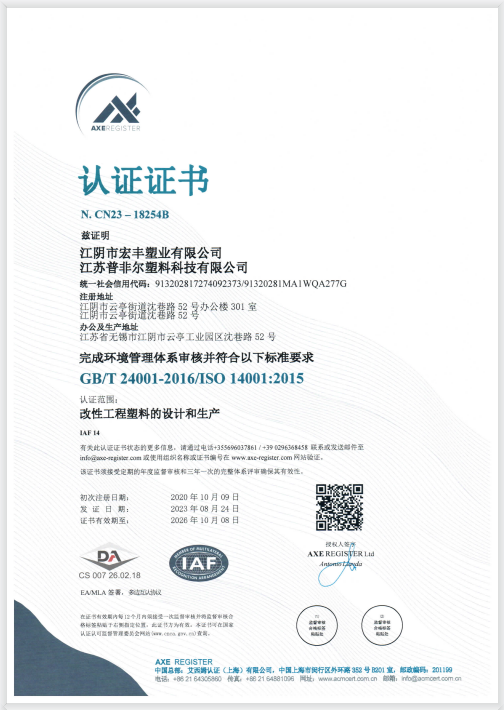 Qualification certificate